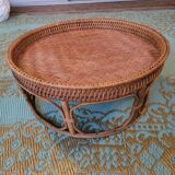 Vintage rattan tray