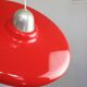 Space-Age Saucer Pendant in Red Plexiglas from Guzzini, 1960s