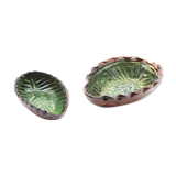 Lot of 2 trinket bowls enamel ceramic sheet enamelled