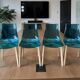 Set of 4 fantasy design chairs – brand: Cancio (wood & polycarbonate)