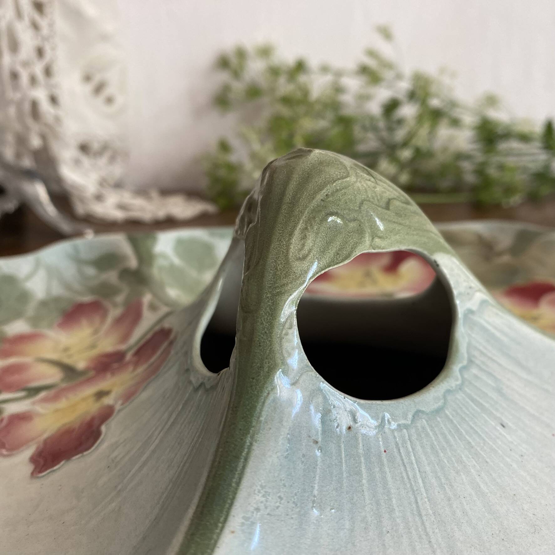 Art Nouveau barbotine serving platter