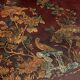 Square section coffee table with lacquered decoration Far East China Japan