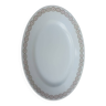 plat ovale porcelaine de Limoges guirlande de roses