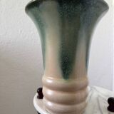 Art Deco flamed stoneware vase
