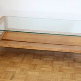 Oak and glass coffee table 1960