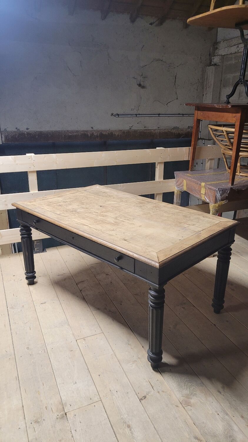 Louis Philippe notary office in oak, 1900 period - 1m49