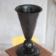 Vase unique fait par artisan ferronnier, vase vintage, collection