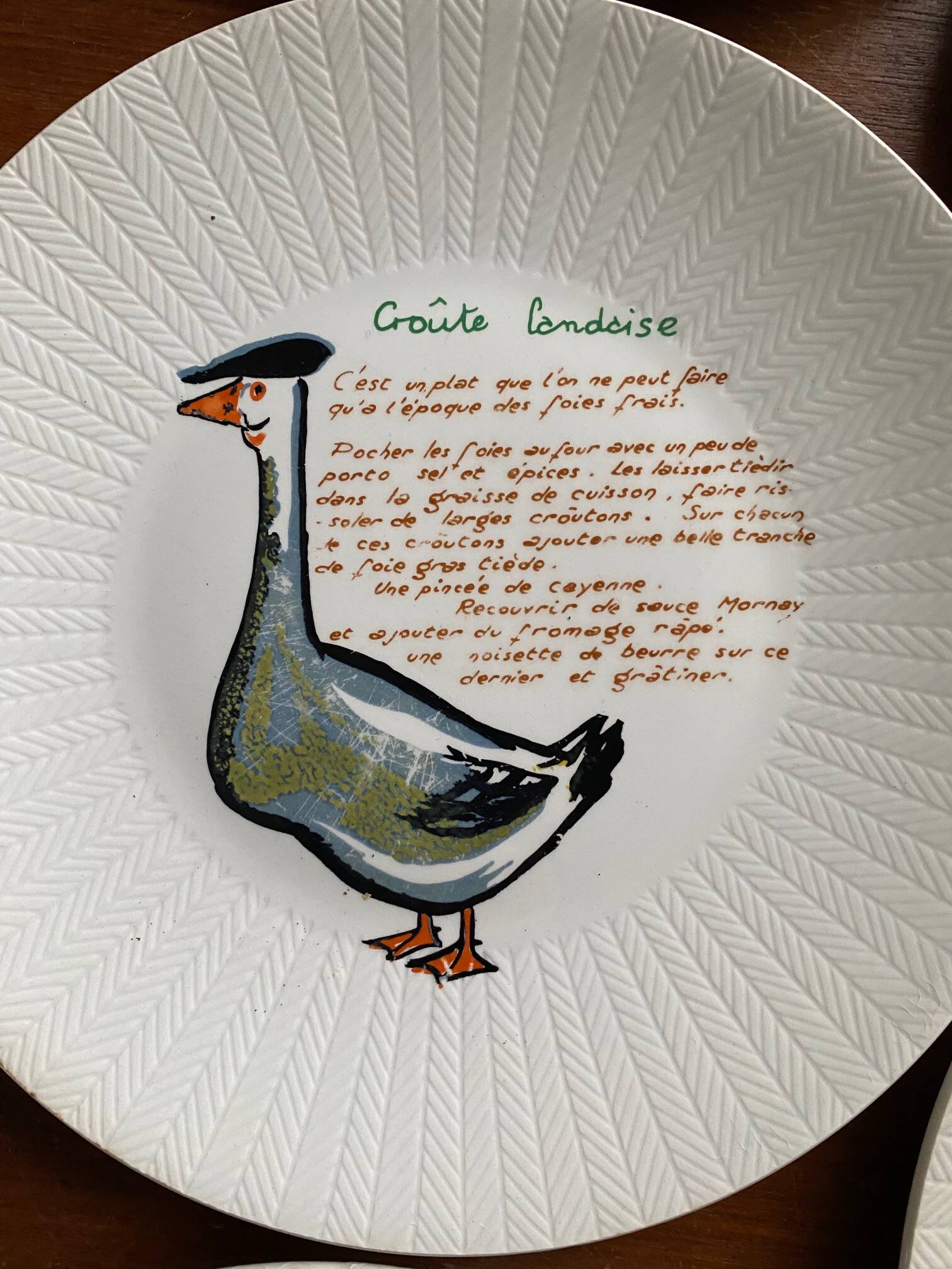 Series of 6 raymond oliver plates