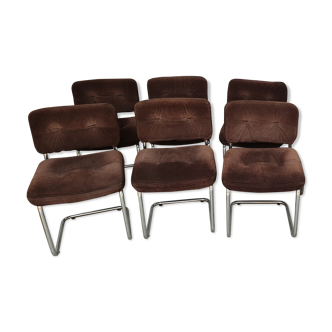 Set of six Roche-Bobois chairs, 1970