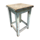 Tabouret porte plante bois patiné déco loft atelier campagne chic