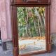 Henri II mirror in solid oak, 90x117cm, 19th century