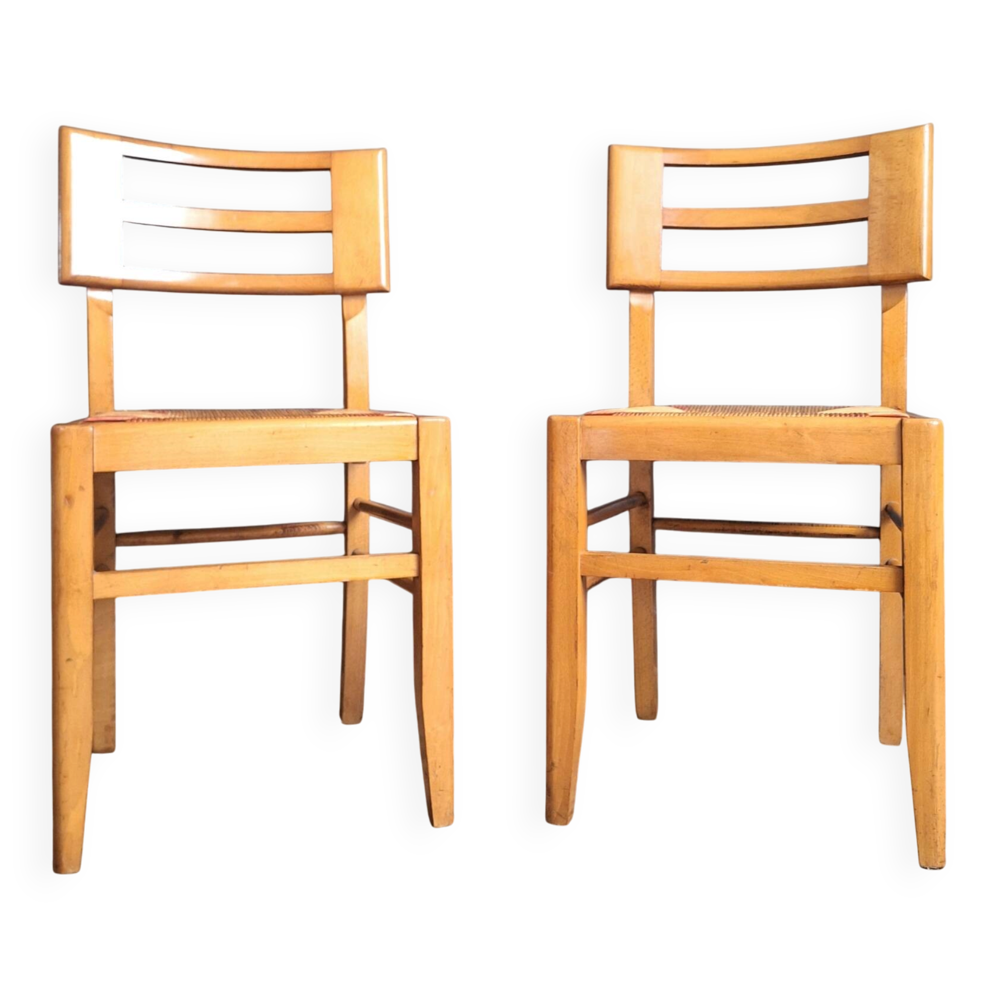Paire de chaises design Pierre Cruège, meubles sièges anciens