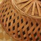 Round openwork basket vintage wicker