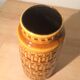 Yellow ceramic vase geometric patterns, West Germany
