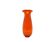 Vase, mid-century modern, orange glass, Poland, 1970s.