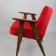 Red Velvet 366 Lounge Chair by Józef Chierowski, 1970s
