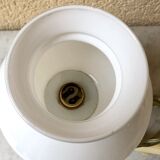 Bedside lamp glass opalin vintage 70