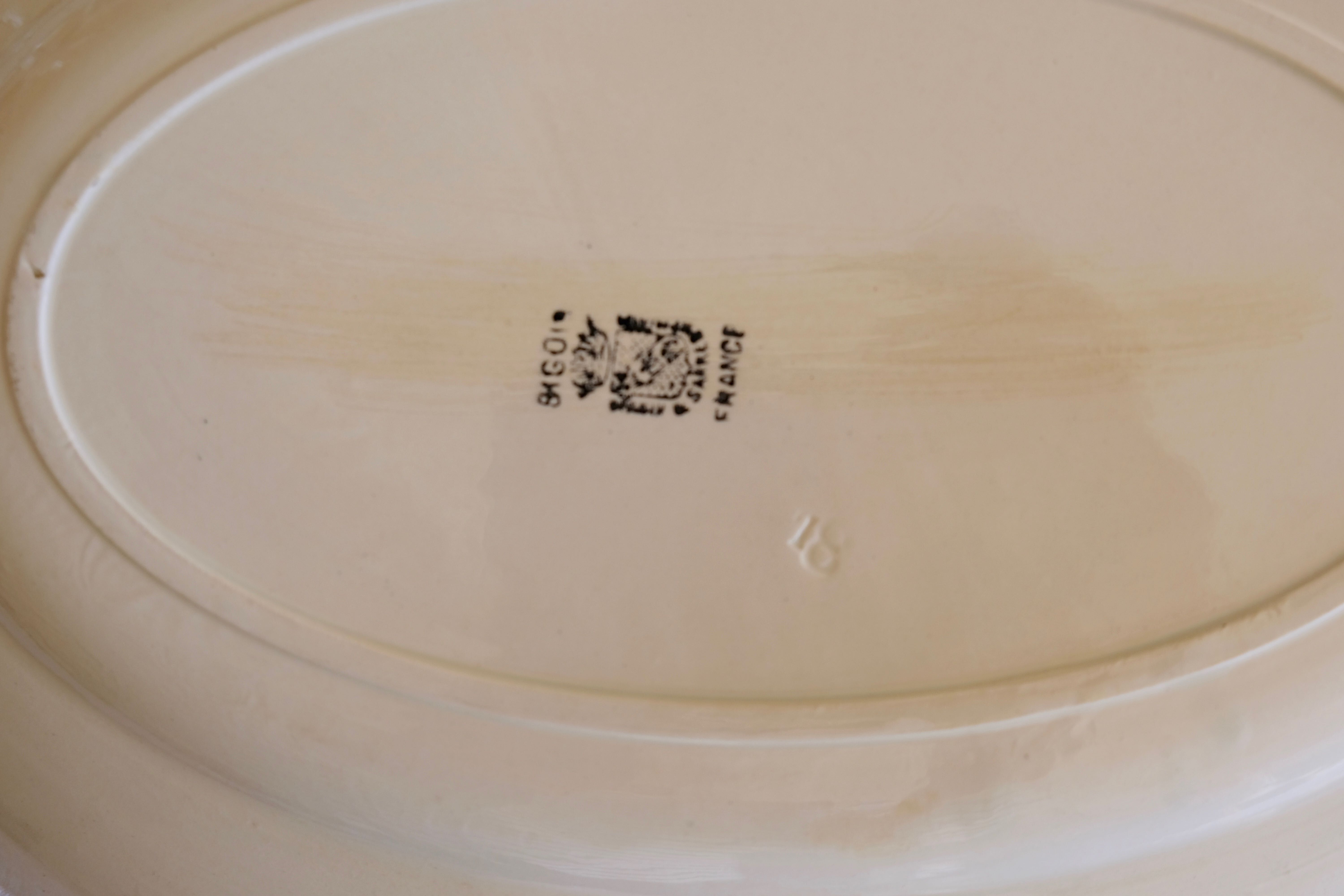 Oval serving dish Digoin Sarreguemines