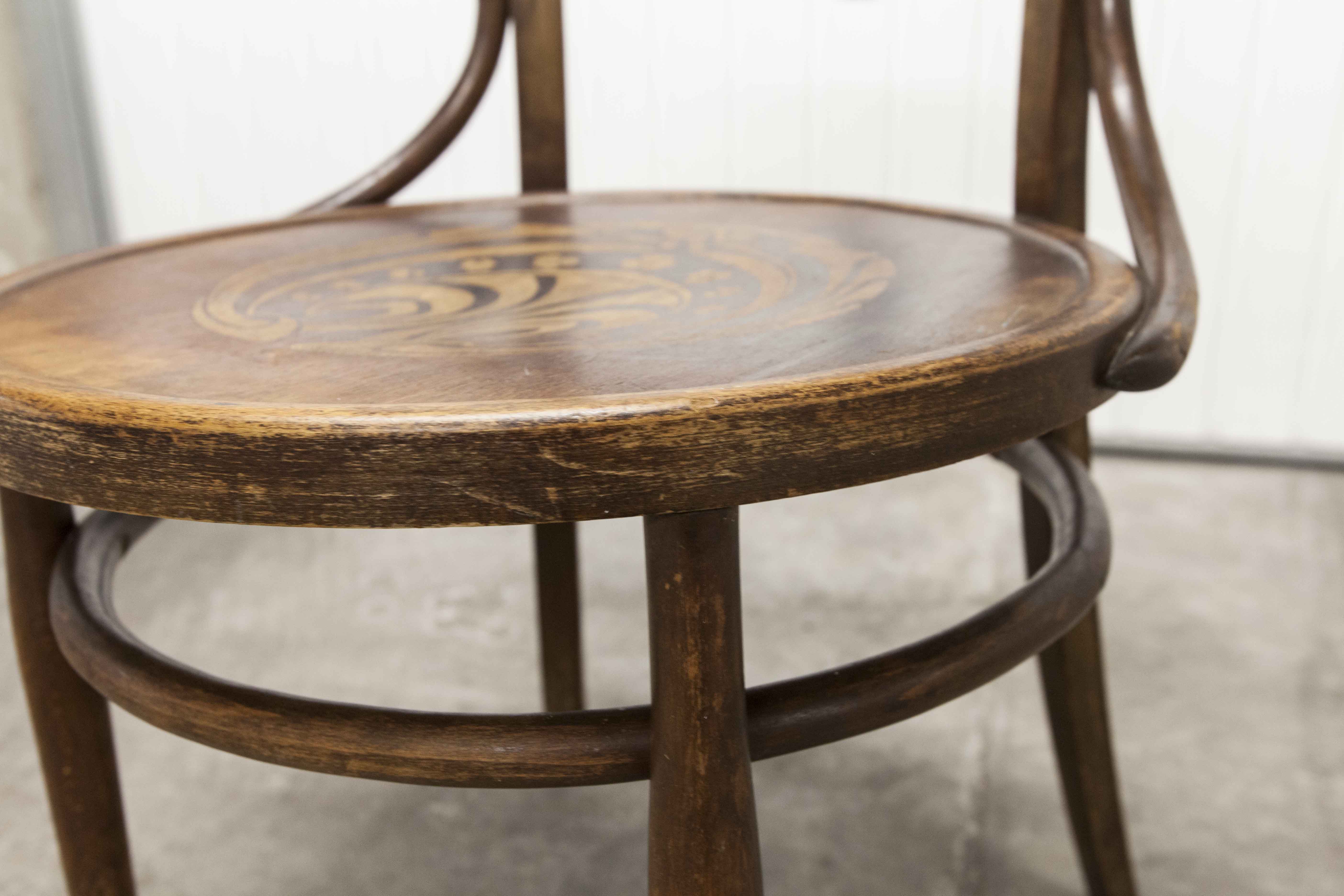 Office chair Baumann 1914 curved wood