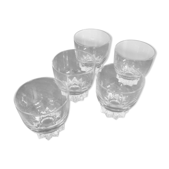 Lot de 5 petits verres vintage