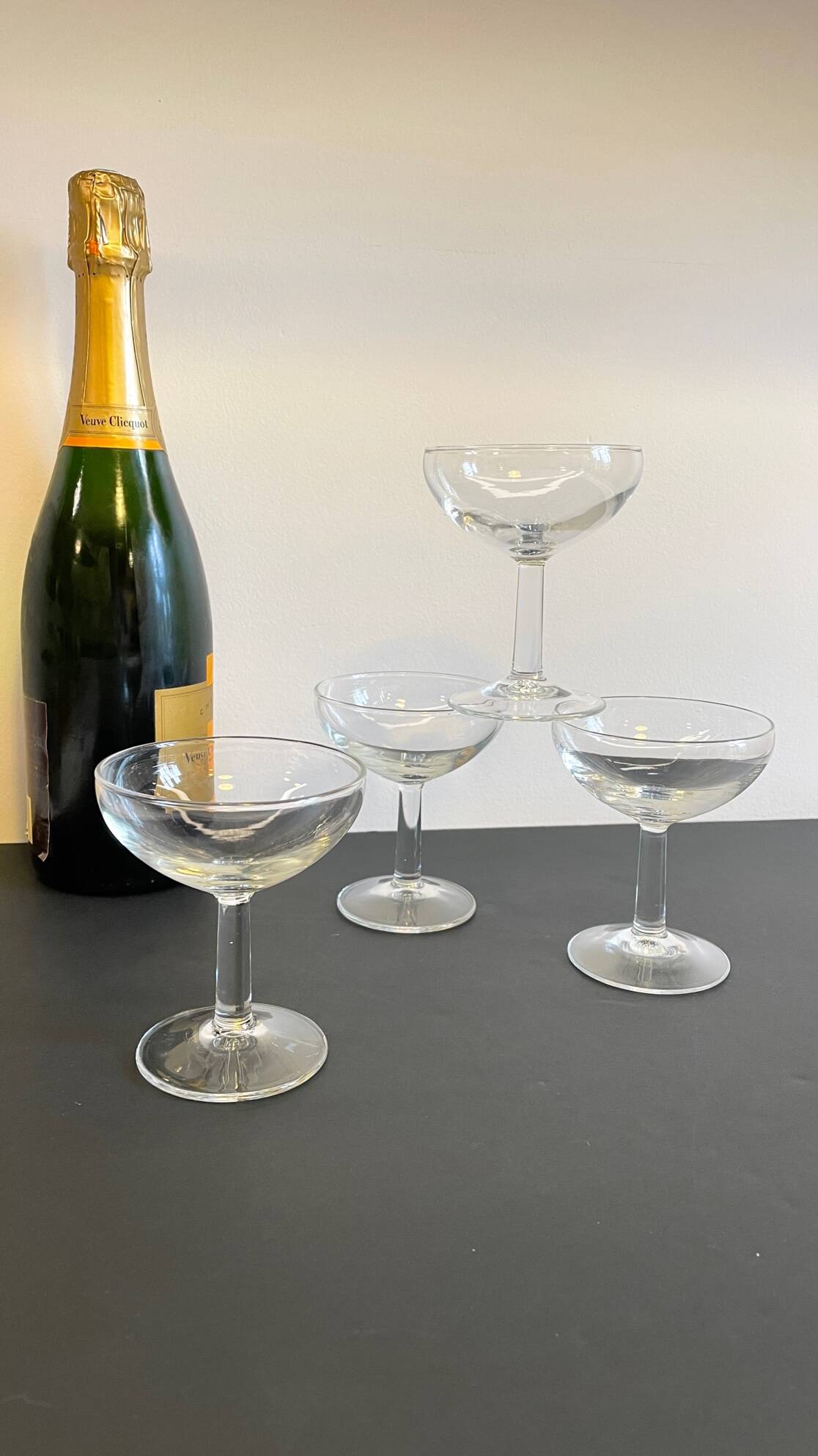 Duralex vintage champagne glasses
