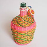 Multicolored scoubidou bottle