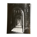 Photograph black and white silver print circa 1970 medieval bridge