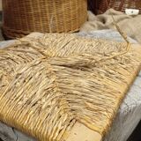 Straw chair with straw back
