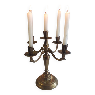 Old candlestick / candelabra 5 Arms - Brass