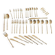 Set of 34 cutlery in bronze alloy from Thailand