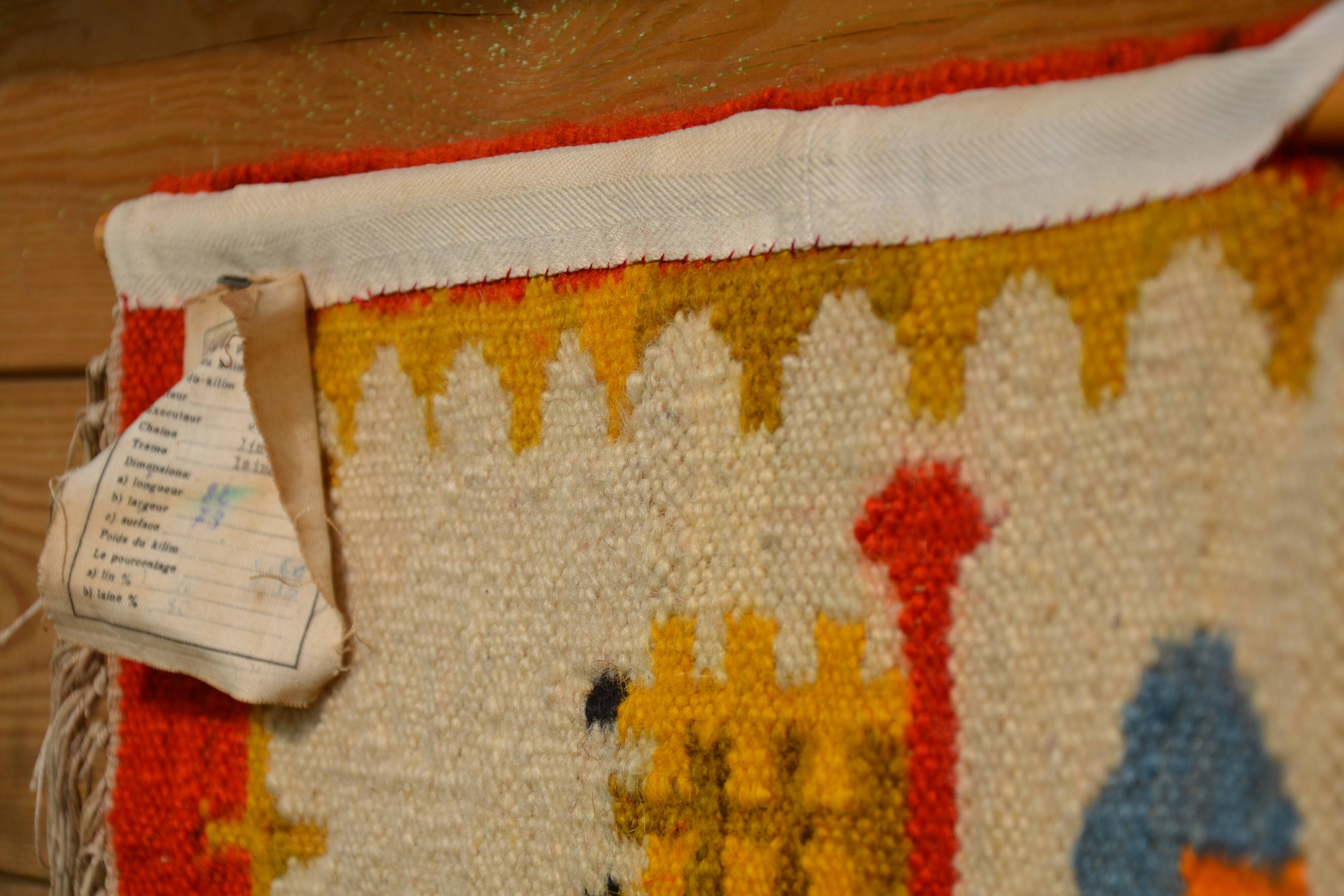 Kilim tapestry by Polish designer M. Domanska 1971