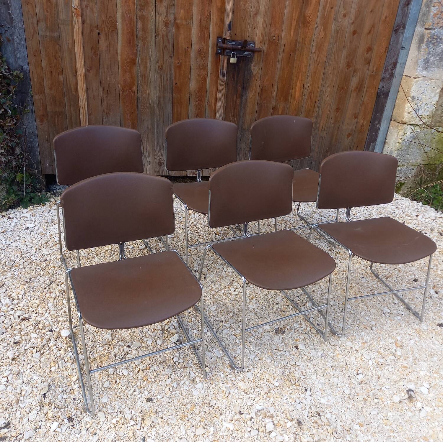 Lot de 6 chaises empilables