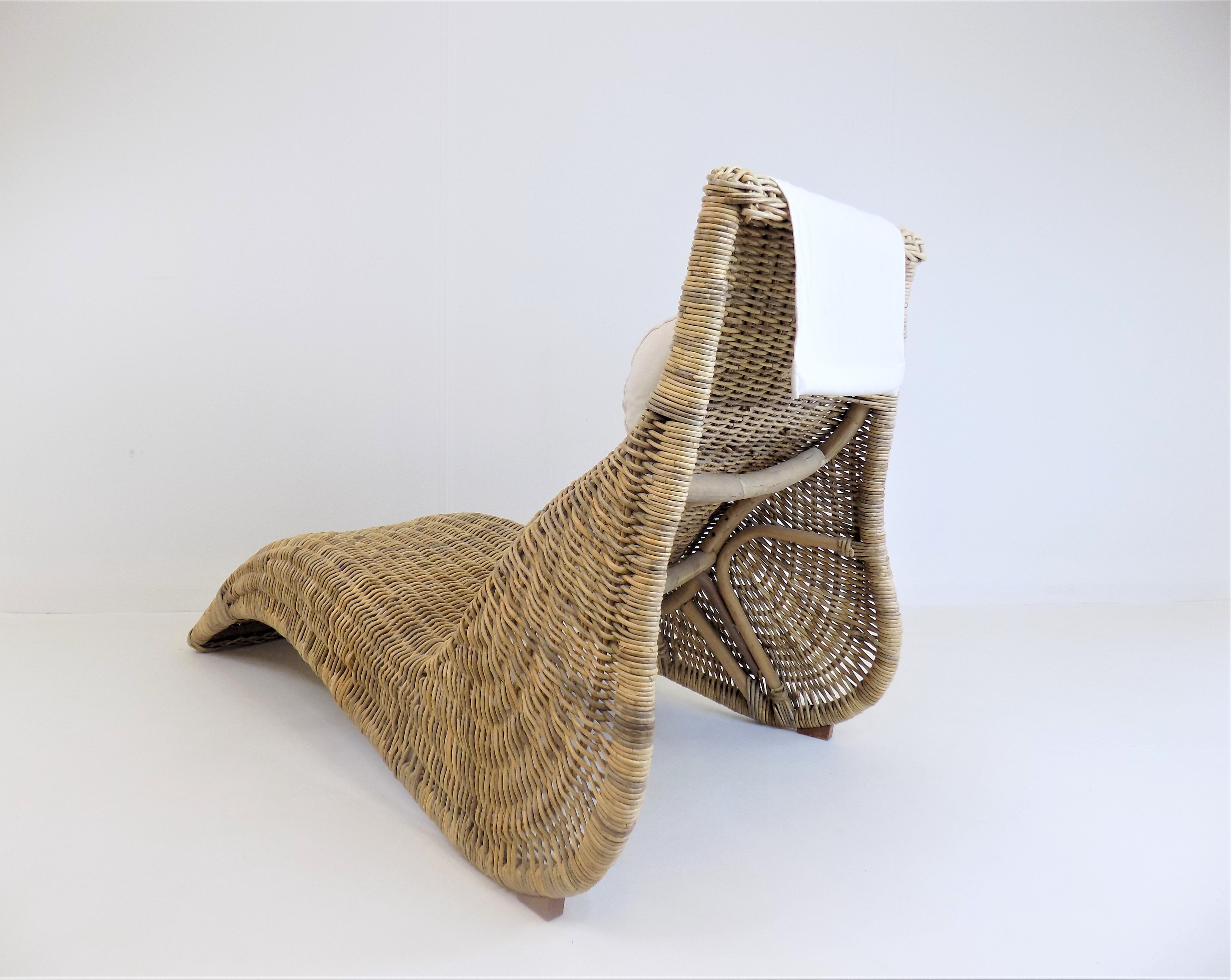 Karlskrona rattan lounger by Carl Öjerstam