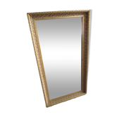 Large old mirror in wood and gilded stucco