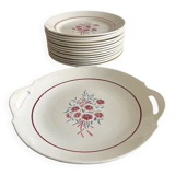 Service de 13 assiettes et un plat Badonviller