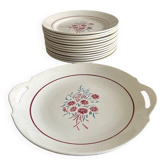 Service de 13 assiettes et un plat Badonviller