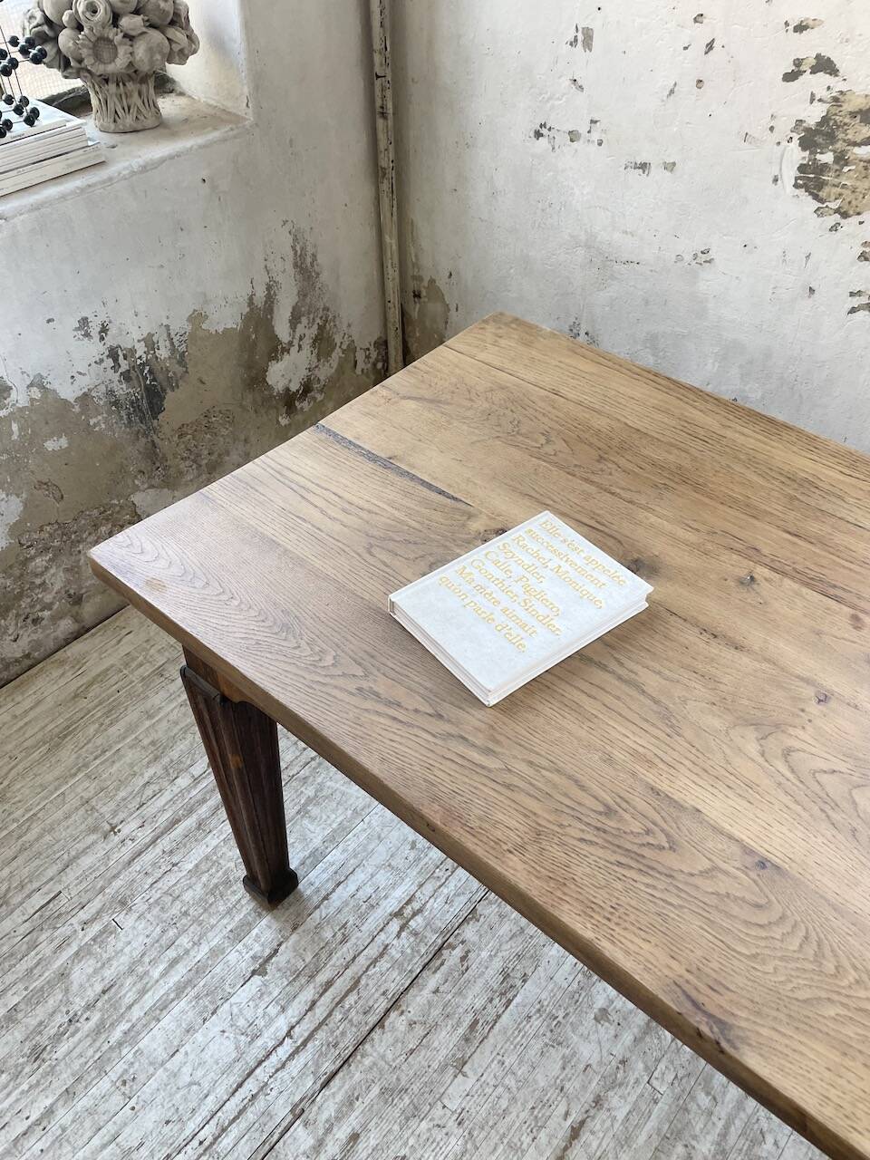 Solid oak farmhouse table 185cm