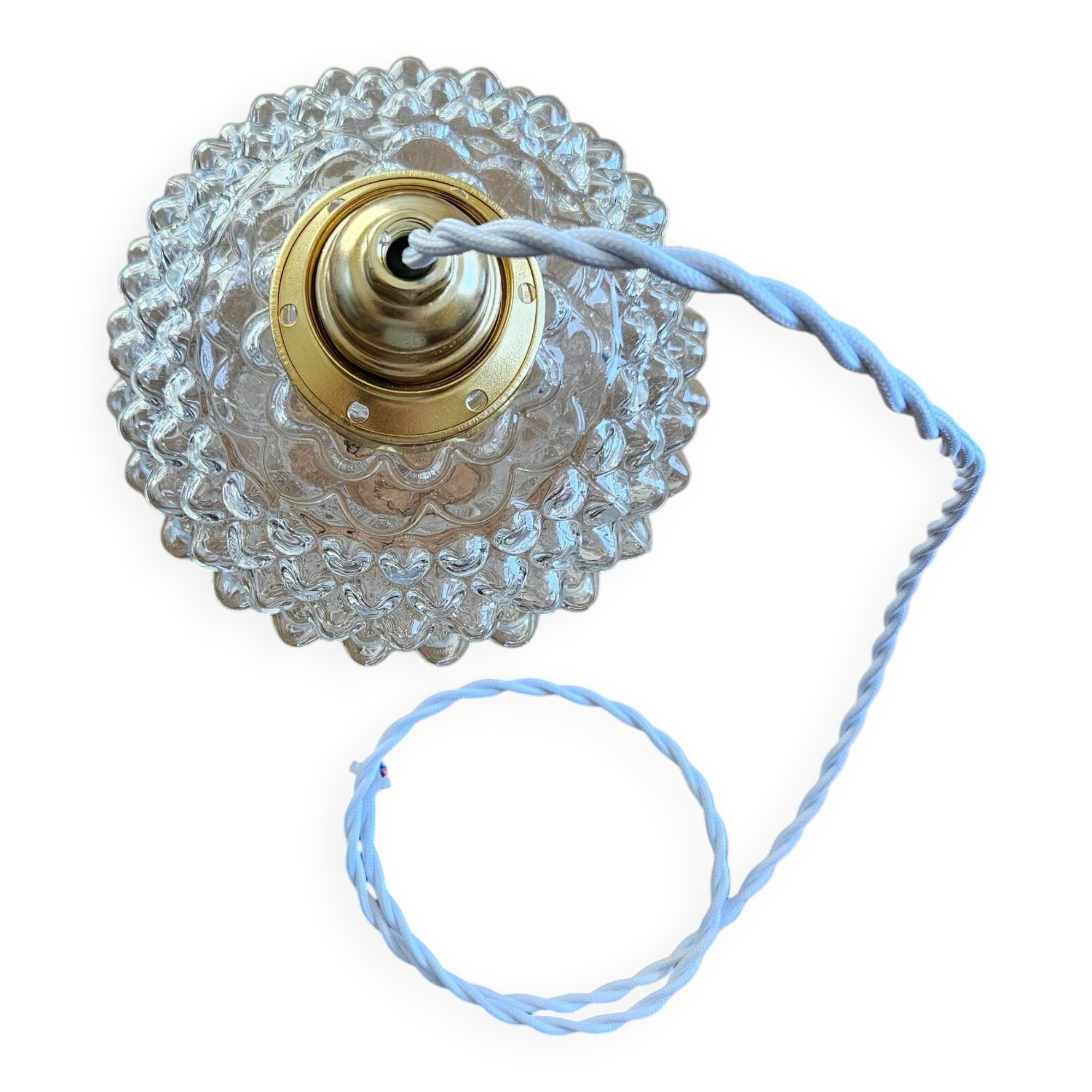 Vintage glass globe pendant light