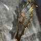 Centre de table / vide poche vintage cristal cofrac transparent et or - 60´