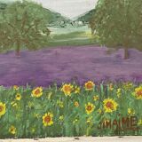 Peeinture on canvas "Provence"