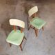 Pair of chairs Ton 1960 green/white