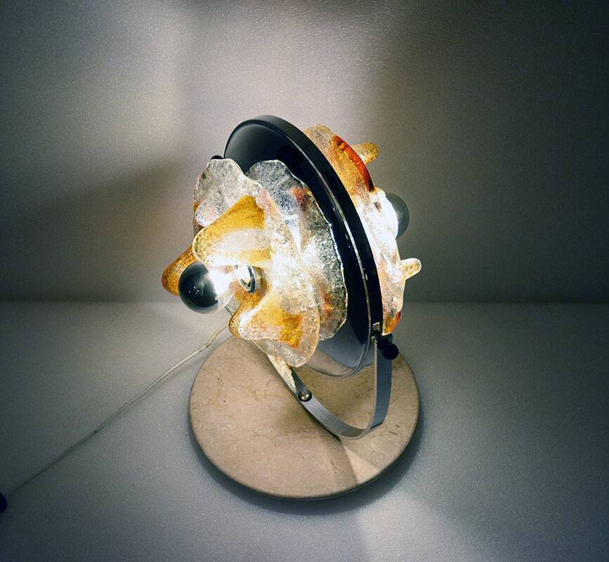 Mazzega Murano Toni Zuccheri 70s table lamp