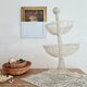 White metal fruit basket - old display