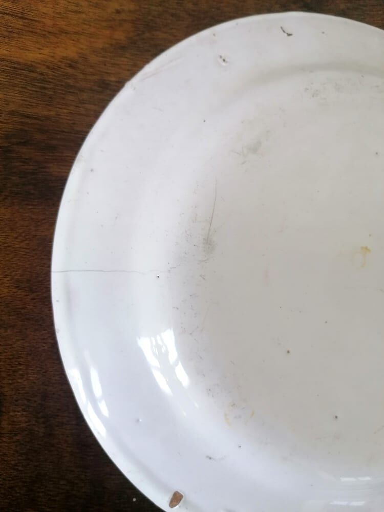 Pair of earthenware plates Les Islettes XIXth century