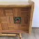 Rattan sideboard and ceramic tiles from vallauris 50s