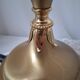 F. Fabbian Italy Pink Frosted Glass Petal Table Lamp, Murano Style, 1980s
