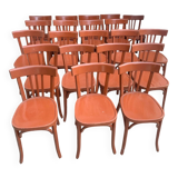 Set of 27 bistro and Baumann chairs