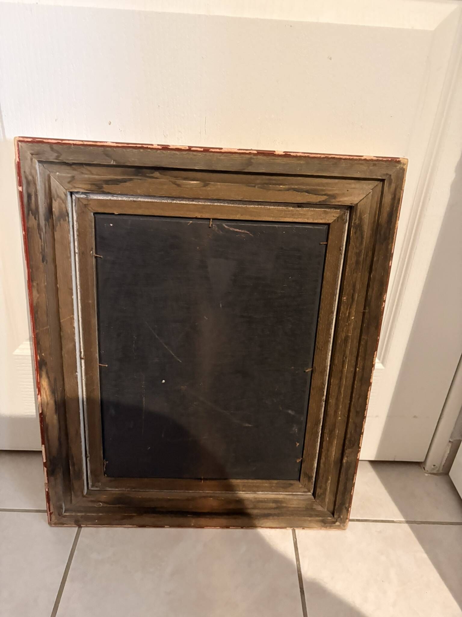 Oil Painting on Wood Panel with Golden Frame, English Hunting Dog