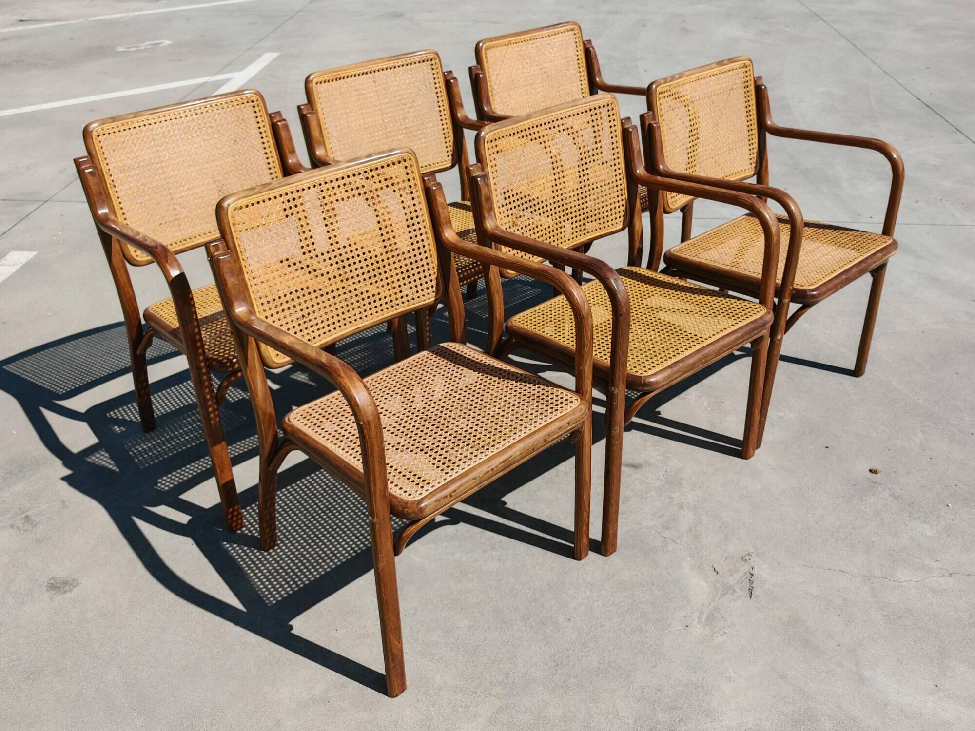 Set of 6 dining chairs by Mirjana Maracic for Mundus, 1970s.