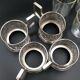 4 russian tea cups silver metal watermarked ussr